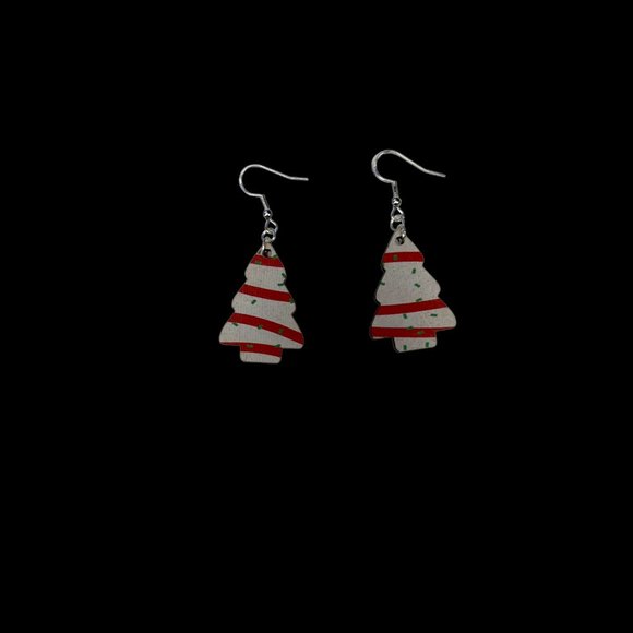 Festive Tree Dangling Earrings - Picture 2 of 2